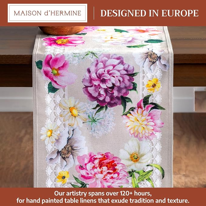 Maison d' Hermine Table Runner 100% Cotton 14.50" x 108" | Table Runners 108 - Image 2