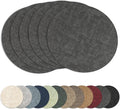13"Round Placemats Set of 6, Reversible Faux Leather Heat Resistant Table Mats by NCUE
