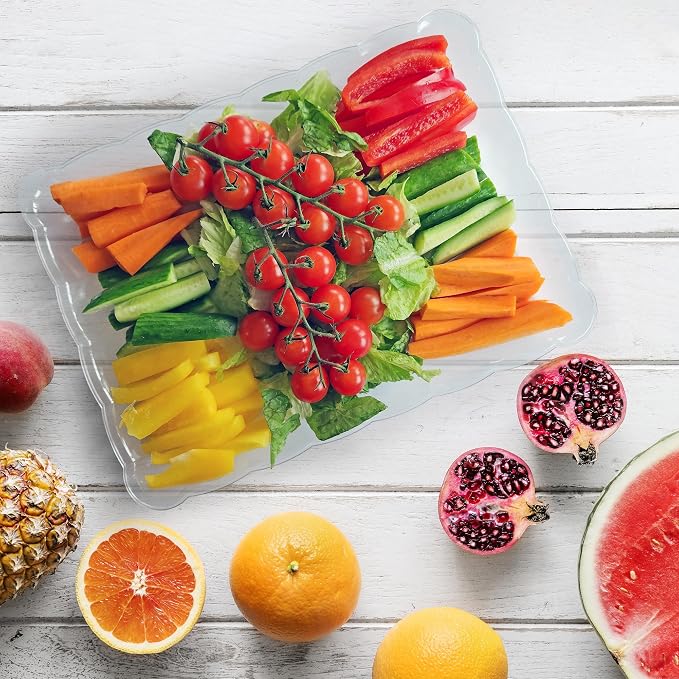 6 Pack Clear Plastic Serving Trays - Image 3
