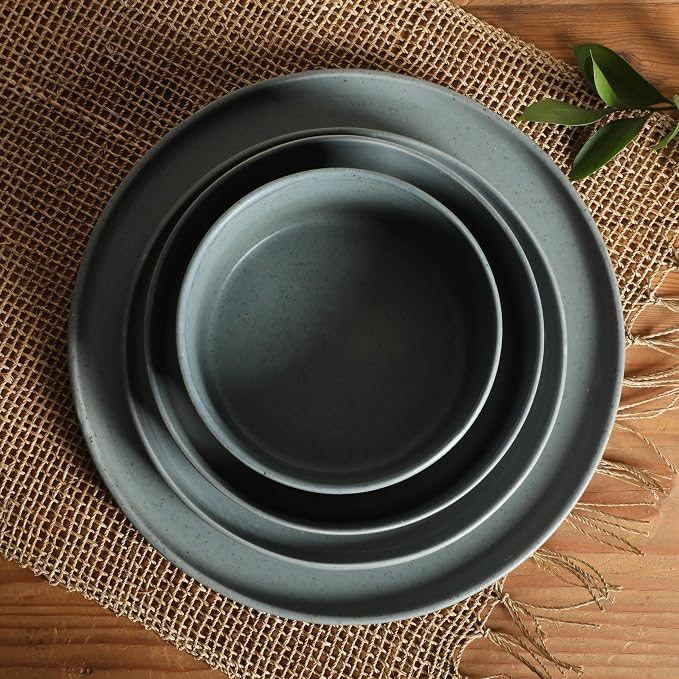 Gibson Elite Tatum Premium Porcelain Matte Reactive Glaze 16-Piece Plates and - Image 5