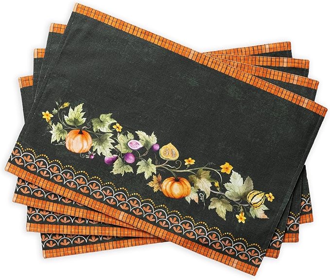 Maison d' Hermine Placemats Set of 4 Reusable 100% Cotton | Cloth Place Mats by MaisondHermine