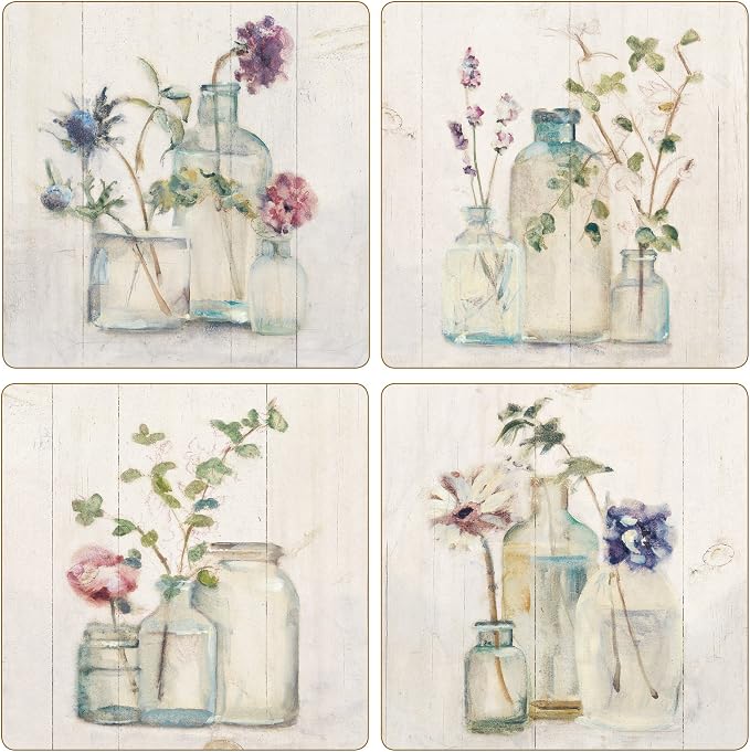 CoasterStone "Blossoms On Birch" Absorbent Coasters by StoneCoastersbyCoasterStone