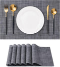 Placemats Set of 6 Washable Indoor | Outdoor Vinyl Place Mats by CADONO
