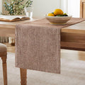 Burlap Style Farmhouse Table Runner, 14x36 Inches Brown | Thick Durable Fabric by ZEEMARTONLINE