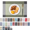 Placemats Set of 6 Washable Indoor | Outdoor Vinyl Place Mats by CADONO