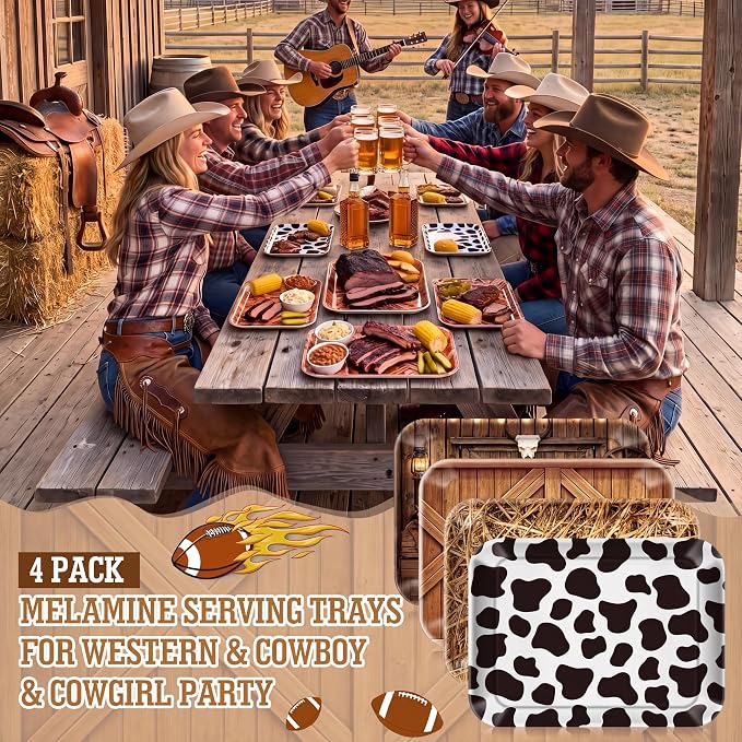 4 Pieces Western Serving Trays - Image 5