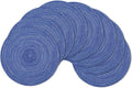 SHACOS Round Braided Placemats Set of 8 Round Table Mats by SHACOS
