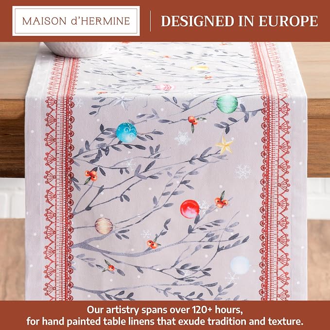 Maison d' Hermine Table Runner 100% Cotton 14.50" x 60" | Table Runners 60 - Image 2