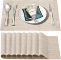Placemats Set of 8, Vinyl PVC Heat Resistant Washable Placemats Set, Non Slip by BxzanDya-LifeSmartMaker