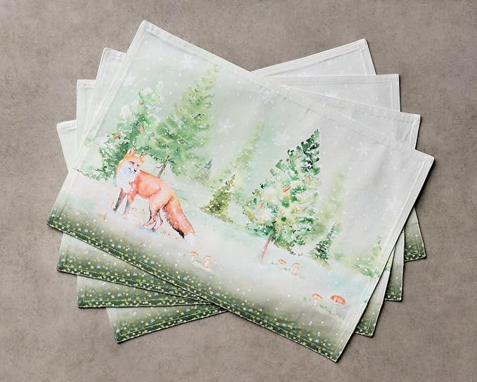 Maison d' Hermine Placemats Set of 4 Reusable 100% Cotton | Cloth Place Mats - Image 9