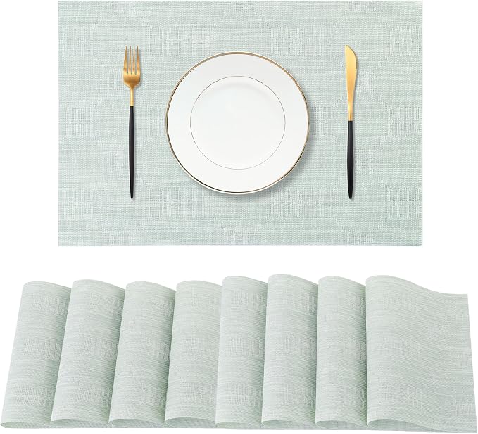 Leetaltree Mint Cream Placemats Set of 8 by Leetaltree-ArtatEveryTable