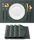 Placemats Set of 4 Washable Indoor | Outdoor Vinyl Place Mats by CADONO