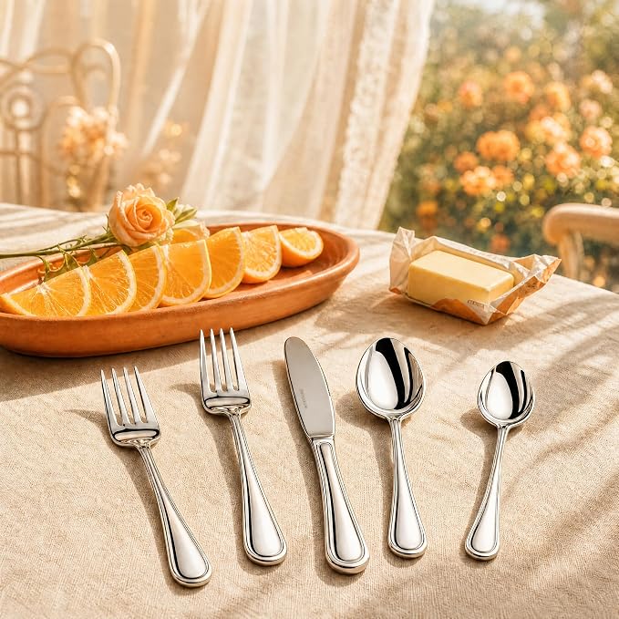 NICE KITCHEN Silverware Set for 4, 20 Piece Heavy Duty Cutlery Set | Mirror - Image 5