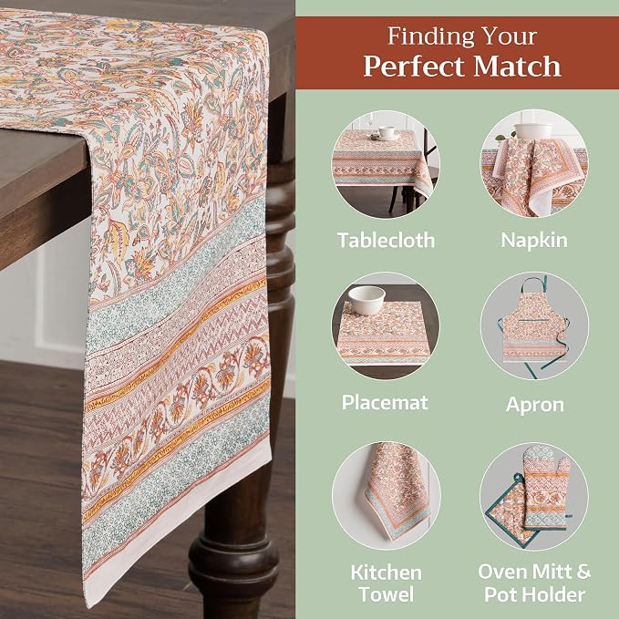 Maison d' Hermine Table Runner 100% Cotton 14.50" x 108" | Table Runners 108 - Image 6