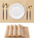 Placemats Set of 4 Washable Indoor | Outdoor Vinyl Place Mats by CADONO
