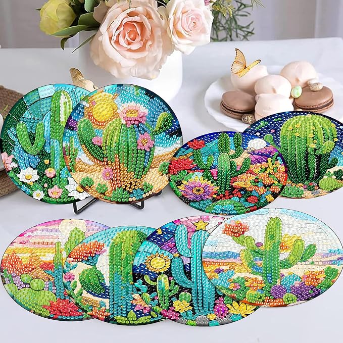 Mrnsiet 8PCS Diamond Art Coasters - Image 2