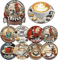 Ekuxom 8 PCS Coffee Diamond Art Coasters Kits by Ekuxom
