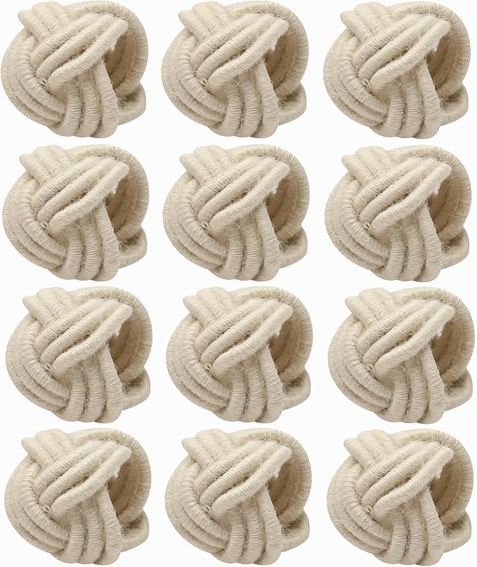 ALPHA Living HOME Handcrafted Napkin Rings Set of 12 by ALPHALivingHOME