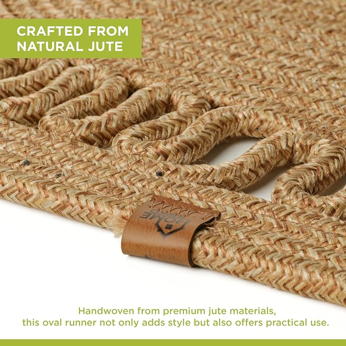 Oval Jute Table Runner | Woven Braided Dining Runner | Natural Textured Rattan - Image 5