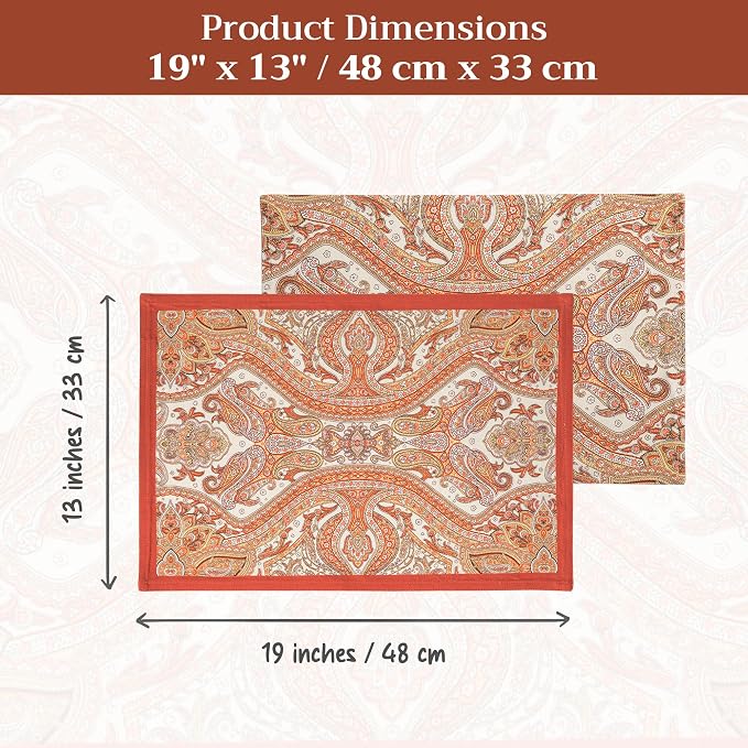 Maison d' Hermine Placemats Set of 4 Reusable 100% Cotton | Cloth Place Mats - Image 7