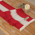 Keketoarrange Christmas Red Boho Table Runner 12x60 Inch | Woven Burlap by KEKETOARRANGE