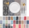 Placemats Set of 6 Washable Indoor | Outdoor Vinyl Place Mats by CADONO