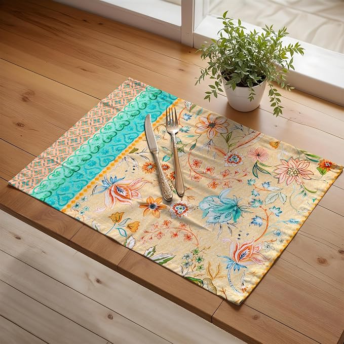 Maison d' Hermine Placemats Set of 4 Reusable 100% Cotton | Cloth Place Mats - Image 5