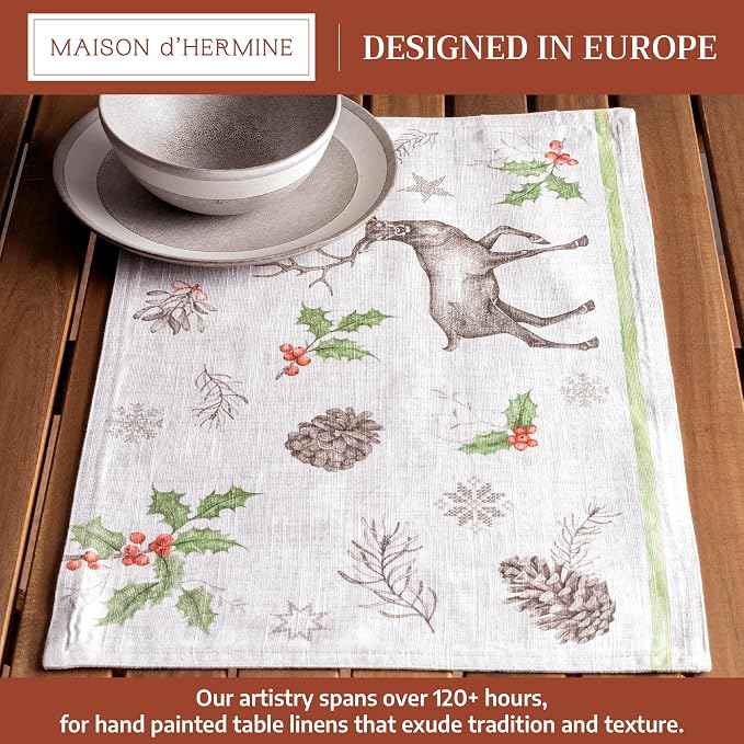Maison d' Hermine Placemats Set of 4 Reusable 100% Cotton | Cloth Place Mats - Image 2