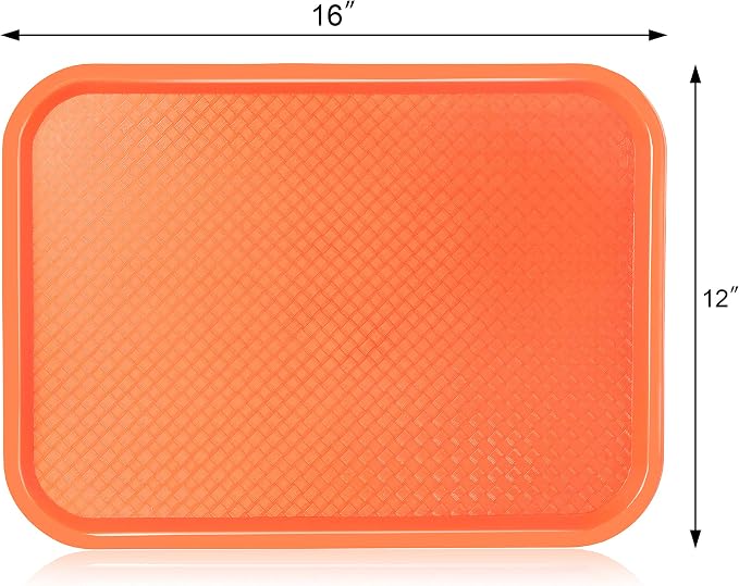New Star Foodservice Fast Food Tray, 12 x 16 Inch Reusable Plastic Cafeteria - Image 2