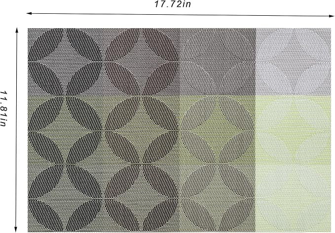 Placemats Set of 6 Washable Indoor | Outdoor Vinyl Place Mats - Image 5