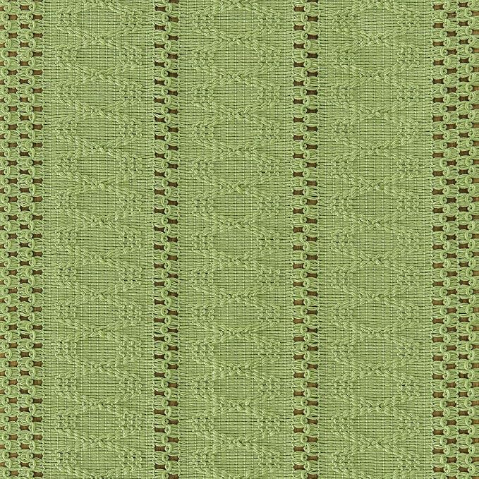 Macrame Style Boho Table Runner, 12x108 Inch Green | Woven Boho Table Runner - Image 6