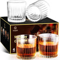 GLASKEY Whiskey Glasses Set of 4, Lead-Free Crystal Old Fashioned Glass by GLASKEY