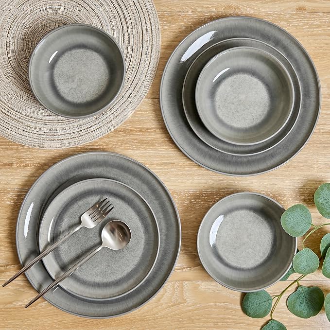 Sango Asher 12-Piece Stoneware Dinnerware Set - Image 3