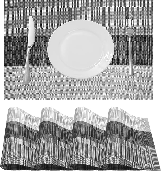 Table Placemats Dining Table Place Mats Set of 4 Heat Resistant Insulation by Yiaizhuo