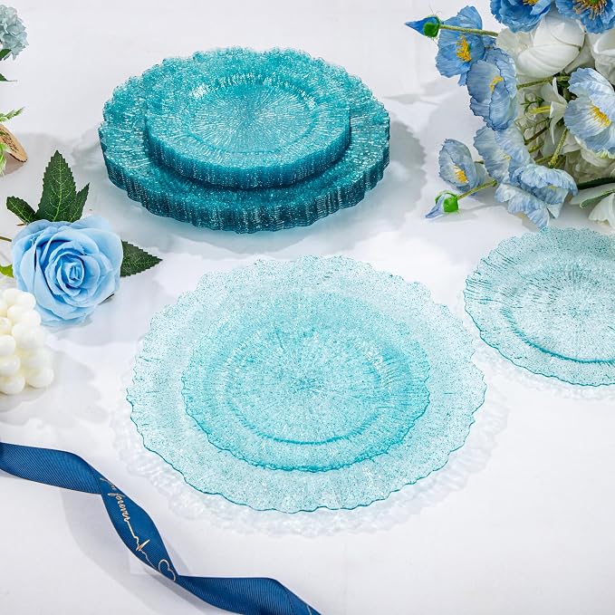 U-QE 60PCS Clear Blue Plates - Image 5
