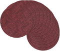 13" Round Placemats Set of 12, Reversible Faux Leather Heat Resistant Table Mats by NCUE
