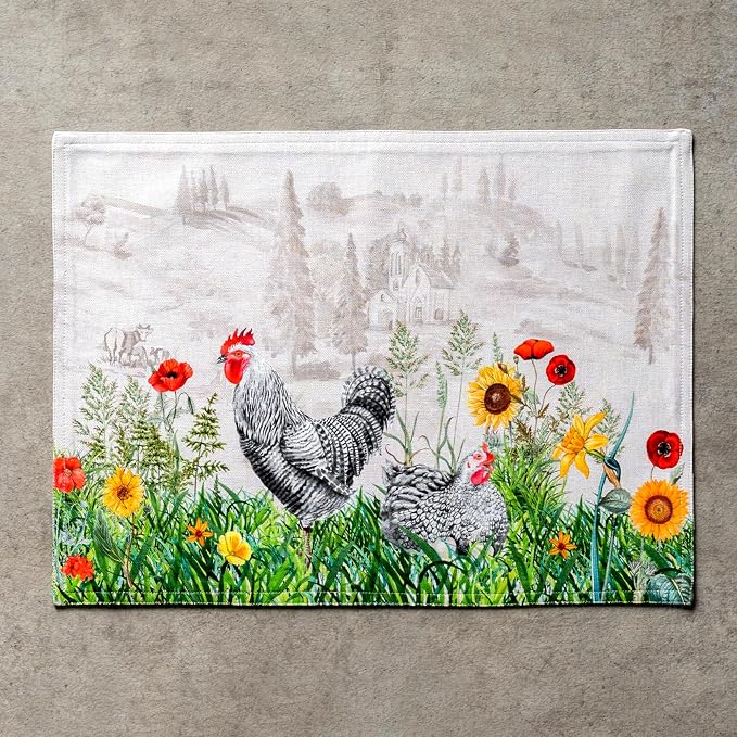 Maison d' Hermine Placemats Set of 4 Reusable 100% Cotton | Cloth Place Mats - Image 8