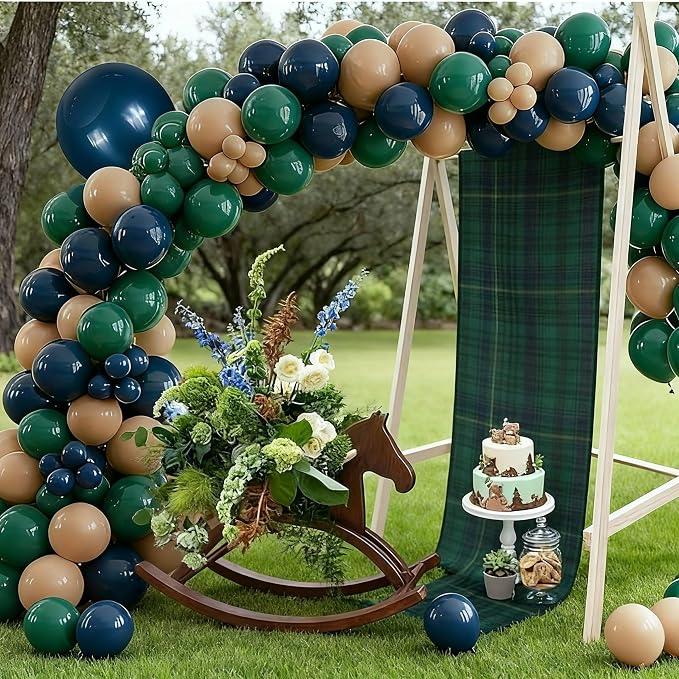 Gilprop 6 Pcs 72 x 13'' Tartan Plaid Bear Babyshower Table Runner Vintage - Image 3