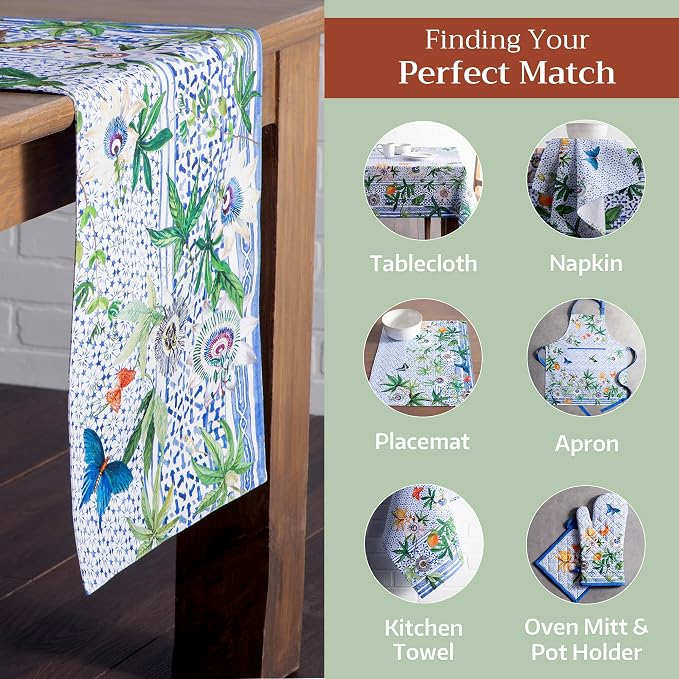 Maison d' Hermine Table Runner 100% Cotton 14.50" x 72" | Table Runners 72 - Image 5