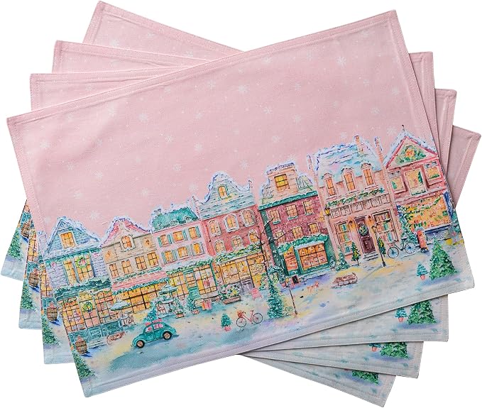 Maison d' Hermine Placemats Set of 4 Reusable 100% Cotton | Cloth Place Mats by MaisondHermine