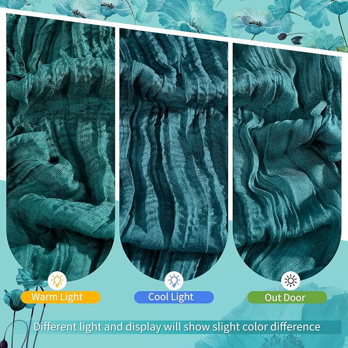 Showgeous 30 Pack Teal Cheesecloth Table Runner, 17 x 108 Inches | Boho - Image 7
