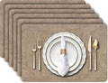Aofmee Faux Leather Placemats Set of 6 by Aofmee