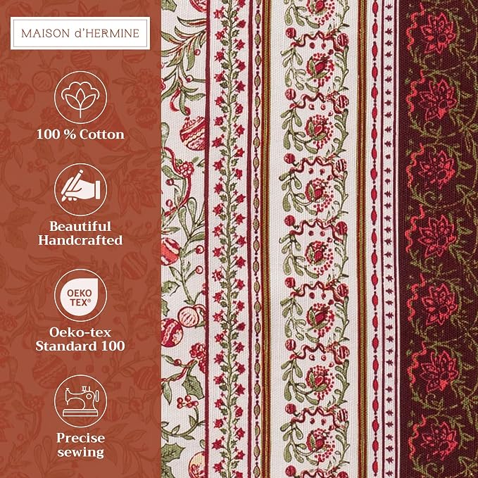 Maison d' Hermine Placemats Set of 4 Reusable 100% Cotton | Cloth Place Mats - Image 2