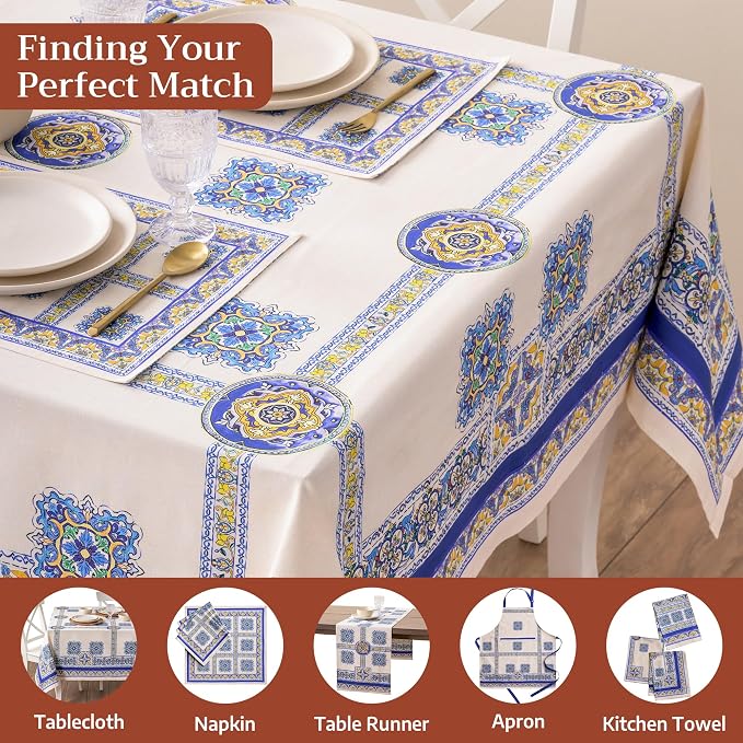 Maison d' Hermine Placemats Set of 4 Reusable 100% Combed Cotton | Cloth Place - Image 7