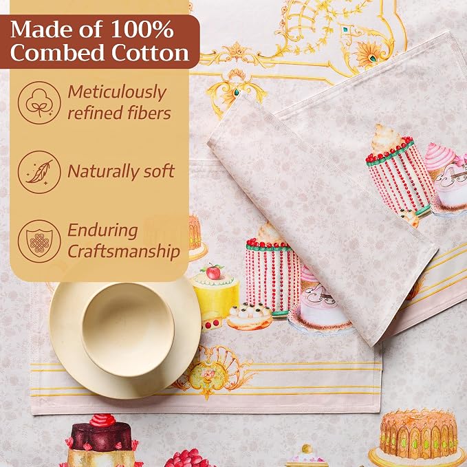 Maison d' Hermine Placemats Set of 4 Reusable 100% Combed Cotton | Cloth Place - Image 4