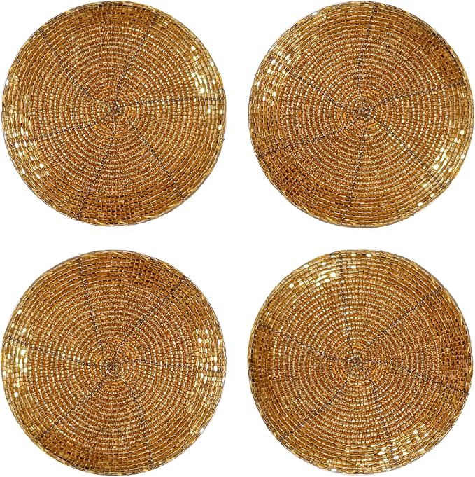 Set of 4 Beaded Farmhouse Coasters - Image 6