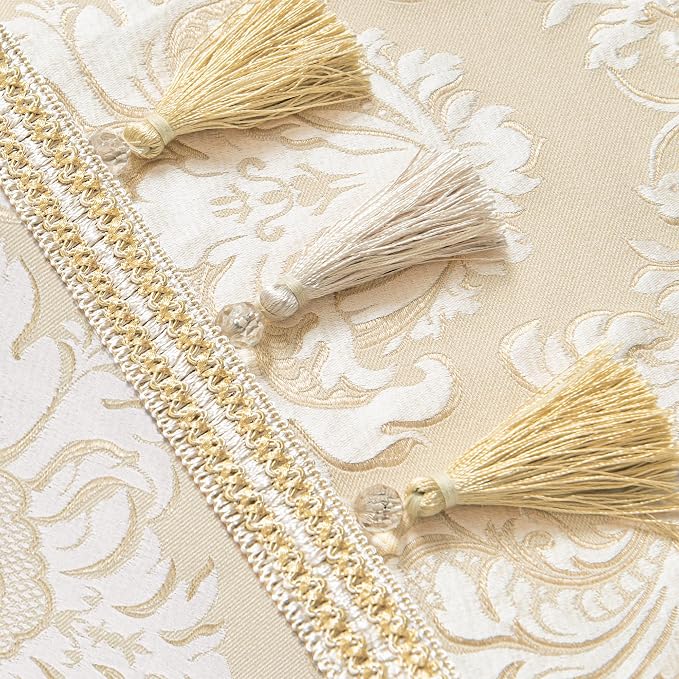Loom and Mill Elegant Jacquard Table Runner 72 inches Long, 13x72 inch - Image 5