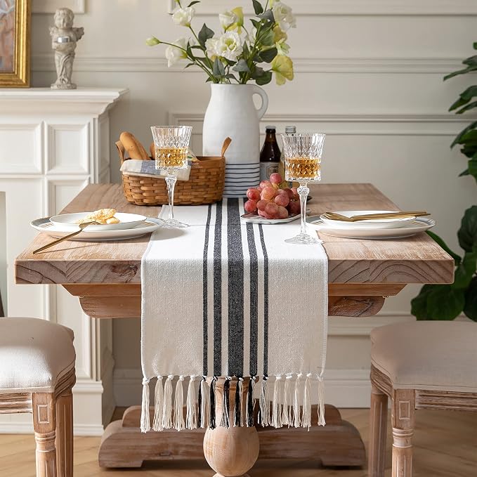 Boho Table Runner for Modern Farmhouse Decor, Dining Table décor 13 x 90 Inch - Image 3