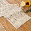 Keketoarrange Boho Macrame Table Runner 12x108 Inch | Woven Burlap Rustic by KEKETOARRANGE
