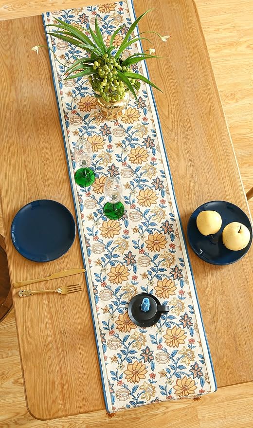 Designer French Linen Extra Long Table Runner, Dining Table, Thanksgiving - Image 9